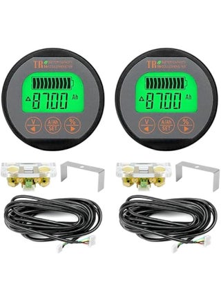 Battery Monitor Voltmeter Ammeter, Voltage Current Range 8V-80V, 0-100A Voltage Current Meter with 13 ft Custom Cable, 2 Set - pzsku/ZB8A816D35BA38421A8C5Z/45/1746802795/5bef9c6b-21b4-47e1-b9d8-00dff5de3695