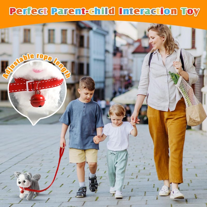 KSABVAIA Plush Husky Toy Puppy Electronic Interactive Dog - Walking, Barking, Tail Wagging, Stretching Companion Animal for Kids Toddlers - Image 4