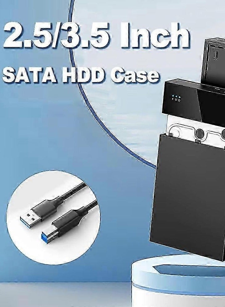 2.5/3.5 Inch External Hard Drive Enclosure – USB 3.0 to SATA HDD Case, Supports Up to 20TB, 450MB/s Transfer Speed for Desktop PC & Laptop  - Image 4