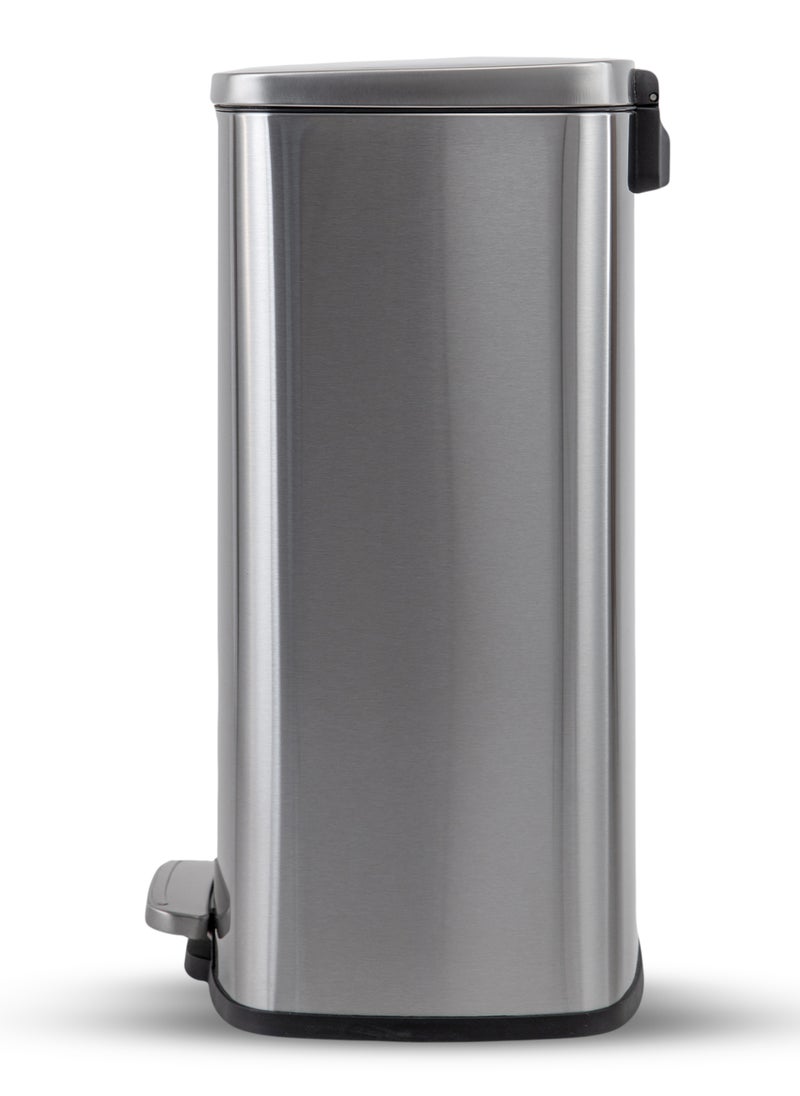 Ninestars - Kitchen Trash Bin 50 L, Dustbin, Stainless Steel Trash Can, Stain Resistant Garbage Bin, Highly Durable Pedal with Soft Close Lid , Waste Bin - Image 1