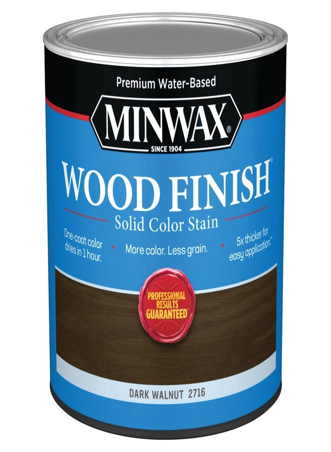 Minwax® Wood Finish® Water-Based Solid Color Stain, Dark Walnut, 1 Quart - Image 1