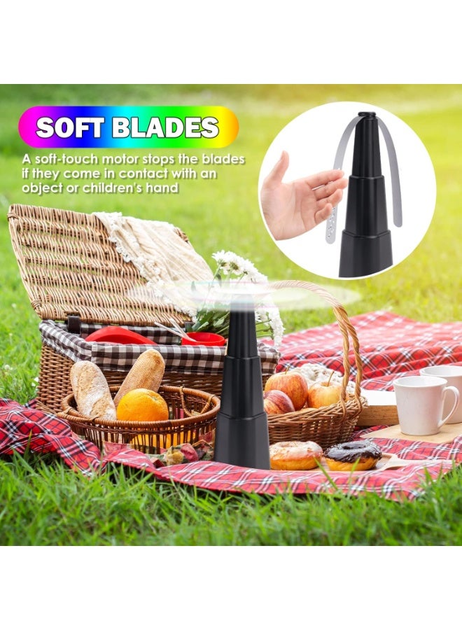 Y&D Fly Fans for Tables,Food Indoor Outside,2 Pack Portable Outdoor Picnic Fan,Batteries Powered Table Restaurant, Party, Home,Outdoor Dinner - Image 4