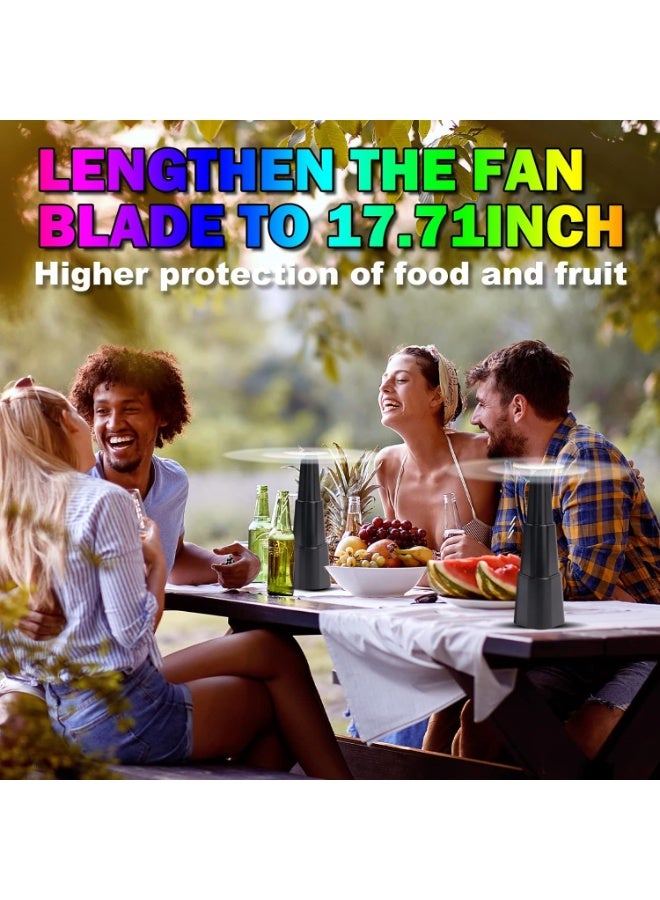 Y&D Fly Fans for Tables,Food Indoor Outside,2 Pack Portable Outdoor Picnic Fan,Batteries Powered Table Restaurant, Party, Home,Outdoor Dinner - Image 5