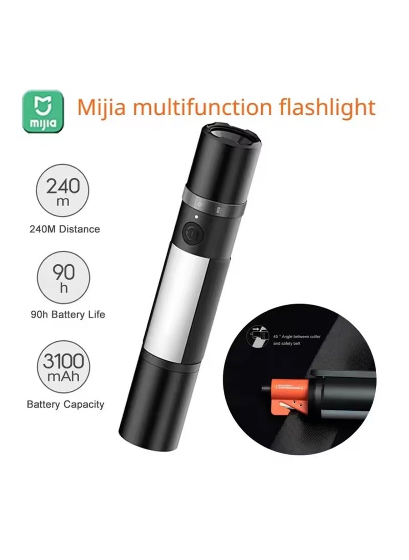 Xiaomi Mijia Multi-functional LED Flashlight Zoomable Ultra Bright Torch Window Breaker Safety Belt Cutter Car Emergency Light 3100mAh  - Image 2