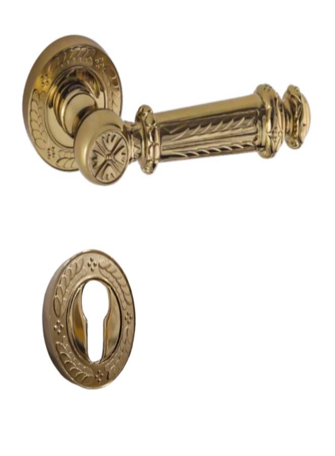 Doganlar Doganlar Excellence Turkish Cylinder Rosette Door handle Set – Gold  - Image 1