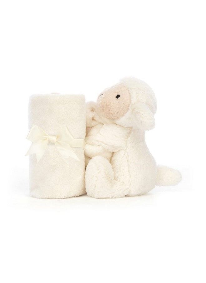 Jellycat Bashful Lamb Baby Stuffed Animal Security Blanket  - Image 4