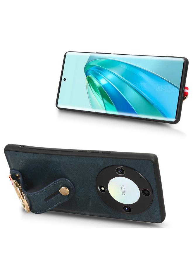 اس-توب جراب خلفي من الجلد لهاتف Honor X9A / X40 / Magic5 Lite مع سوار معصم - Image 3