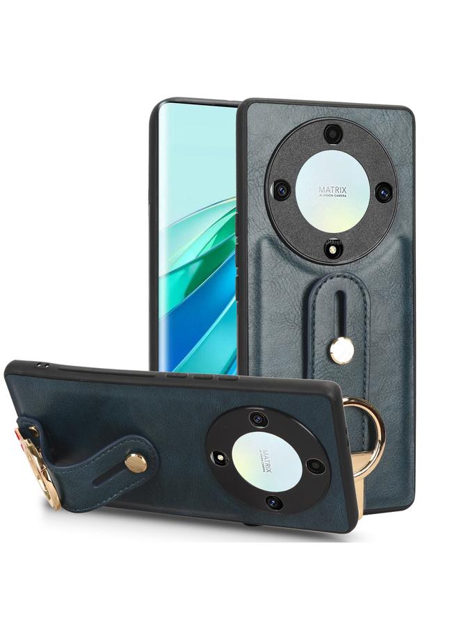 اس-توب جراب خلفي من الجلد لهاتف Honor X9A / X40 / Magic5 Lite مع سوار معصم - Image 1