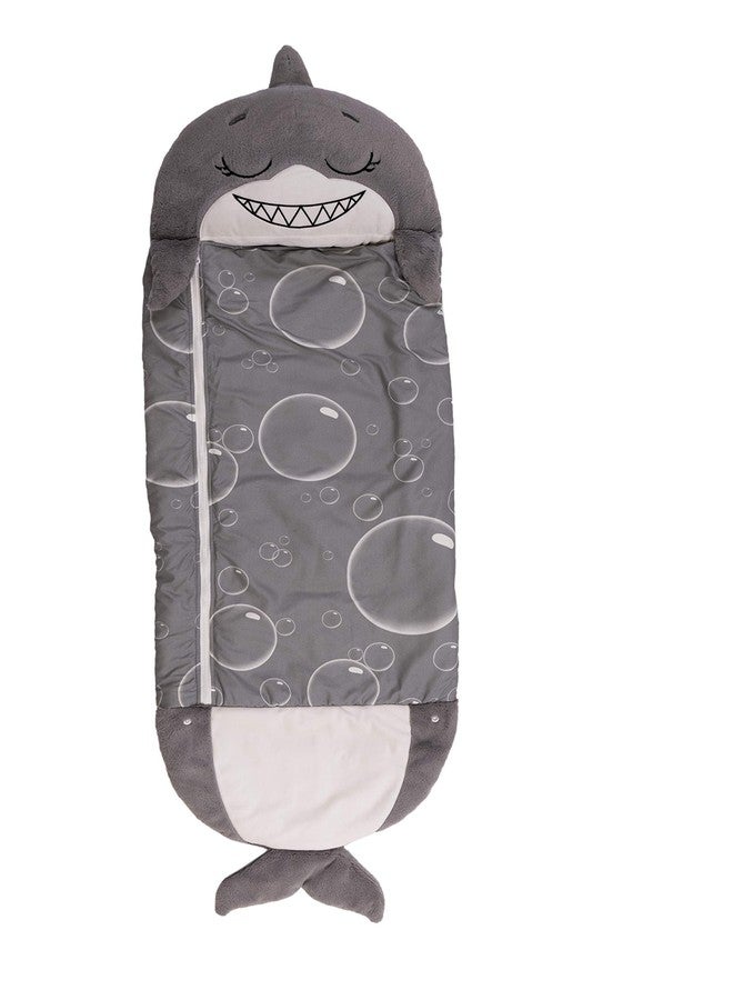 Happy Nappers: Pillow & Sleepy Sack Medium - Grey Shark - 54 x 20inches, 2-in-1:Plush Animal Opens Into Sleeping Bag, Soft Play & Nap Character, Kids 3 and up - Image 1