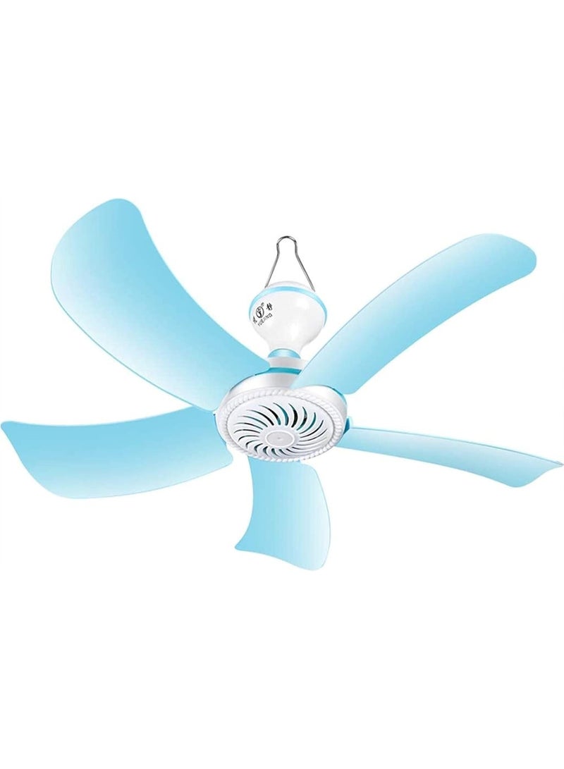 Portable Electric Ceiling Fan with 5 Blades, Easy Hanging Design, Direct Power Operation, 3 Meter Power Cord, Lightweight Quiet Cooling Fan for Home, Kitchen, Balcony, Workshop, Shop, Camping and Travel - Image 1