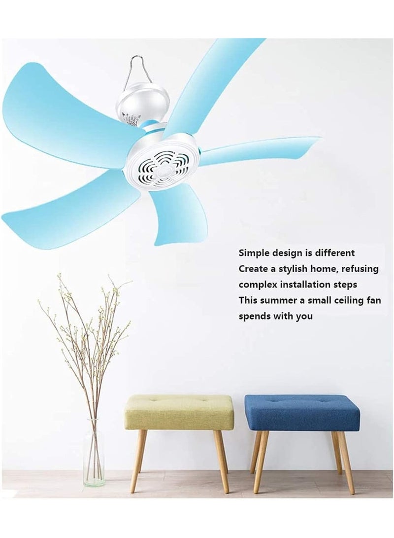 Portable Electric Ceiling Fan with 5 Blades, Easy Hanging Design, Direct Power Operation, 3 Meter Power Cord, Lightweight Quiet Cooling Fan for Home, Kitchen, Balcony, Workshop, Shop, Camping and Travel - Image 5
