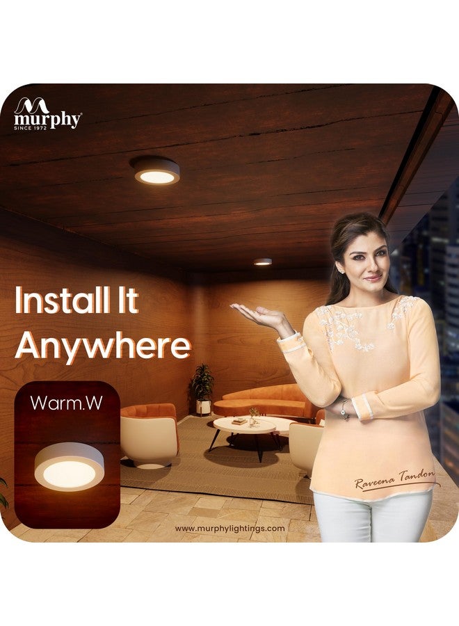Murphy 5W CBL Round Surface Down Light (Pack of 8, Warm White) - Image 5