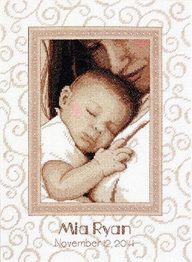 Dimensions Crafts 70-73992 Peaceful Baby Birth Record Counted Cross Stitch Kit