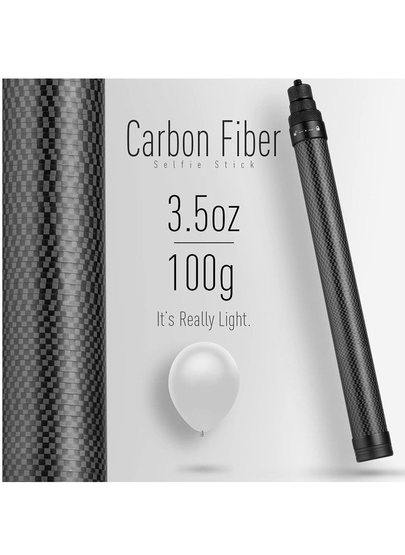 Generic - Upgraded 46” Ultra Light Carbon Fiber Selfie Stick Invisible Stick Detachable Extension Pole Monopod for GoPro Hero 10 9 8 7 6 5 4 3+ DJI Osmo SJCAM Insta 360 ONE X/X2 Xiao Yi Action Camera - Image 1