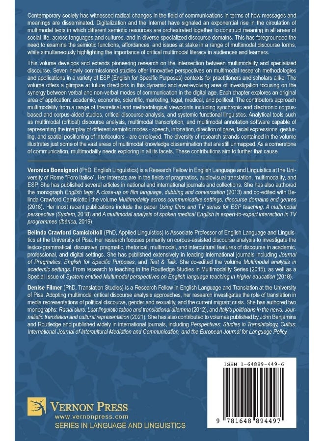 Analyzing Multimodality in Specialized Discourse Settings: Innovative Research Methods and Applications - Image 2