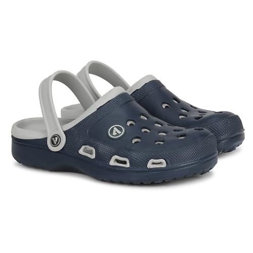 Aqualite Clogs for Men | Lightweight EVA Comfortable Slip-On Clogs | Durable Anti-Slip Men’s Clogs Footwear, Casual, Indoor & Outdoor Use Navy Grey - Image 1