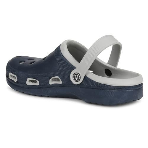 Aqualite Clogs for Men | Lightweight EVA Comfortable Slip-On Clogs | Durable Anti-Slip Men’s Clogs Footwear, Casual, Indoor & Outdoor Use Navy Grey - Image 5