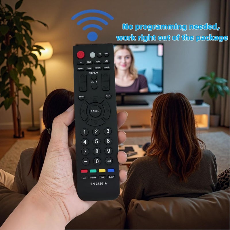 Universal Replacement Remote Control for Emerson TV EN-31201EM LTDN42V68US for Hisense F46V89C F55V89C LHDN32V66AUS LHD37V87US LTDN39V77US LTDN40V87US Nexus EN-31201N LCD HDTV - Image 2