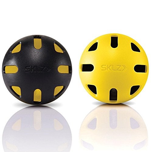 SKLZ Impact LimitedFlight Practice Baseball Softball and Mini Balls Baseballs 12 Pack Yellow Black - Image 3