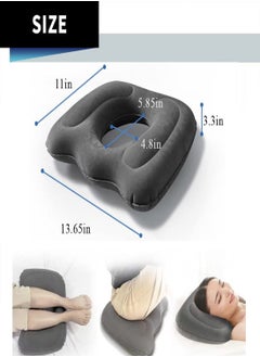 SYOSI Inflatable Donut Cushion Seat for Office Chair, Portable Sciatica Pillow for Sitting Tailbone Pain Car Seat Cushions, for Hemorrhoids Pressure Sores Wheel Chair, Prolonged Sitting Daily Use  - Image 4