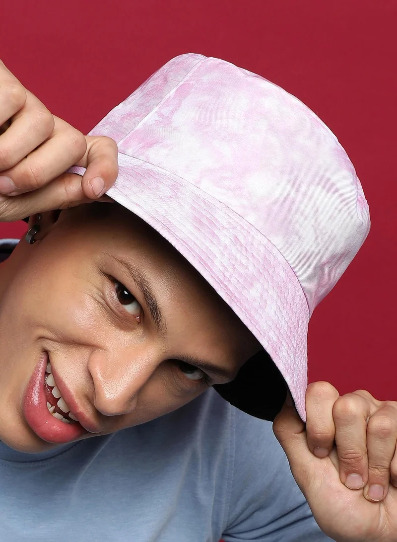 صوص هاوت قبعة دلو وردية بتأثير التاي داي