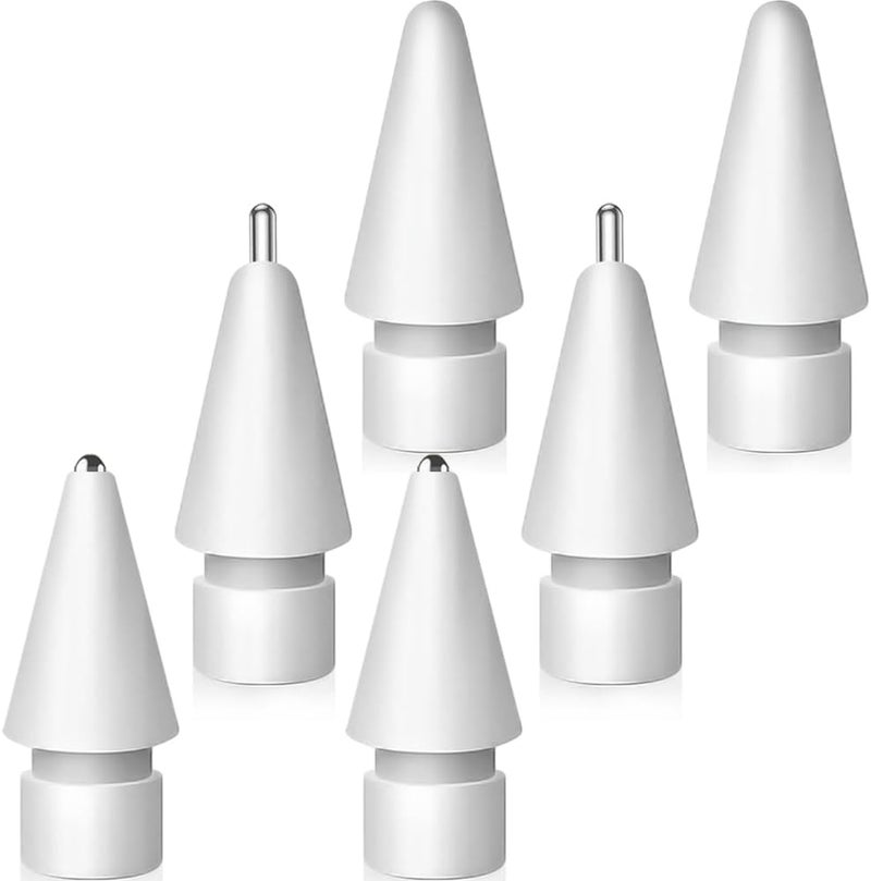 SIXFU Upgraded Replacement Tips for Apple Pencil, Metal Tips Set Precise Control for Apple Pencil USB C/ 2nd/ 1st Gen Apple Pen Nib(6 Pack) - Image 1