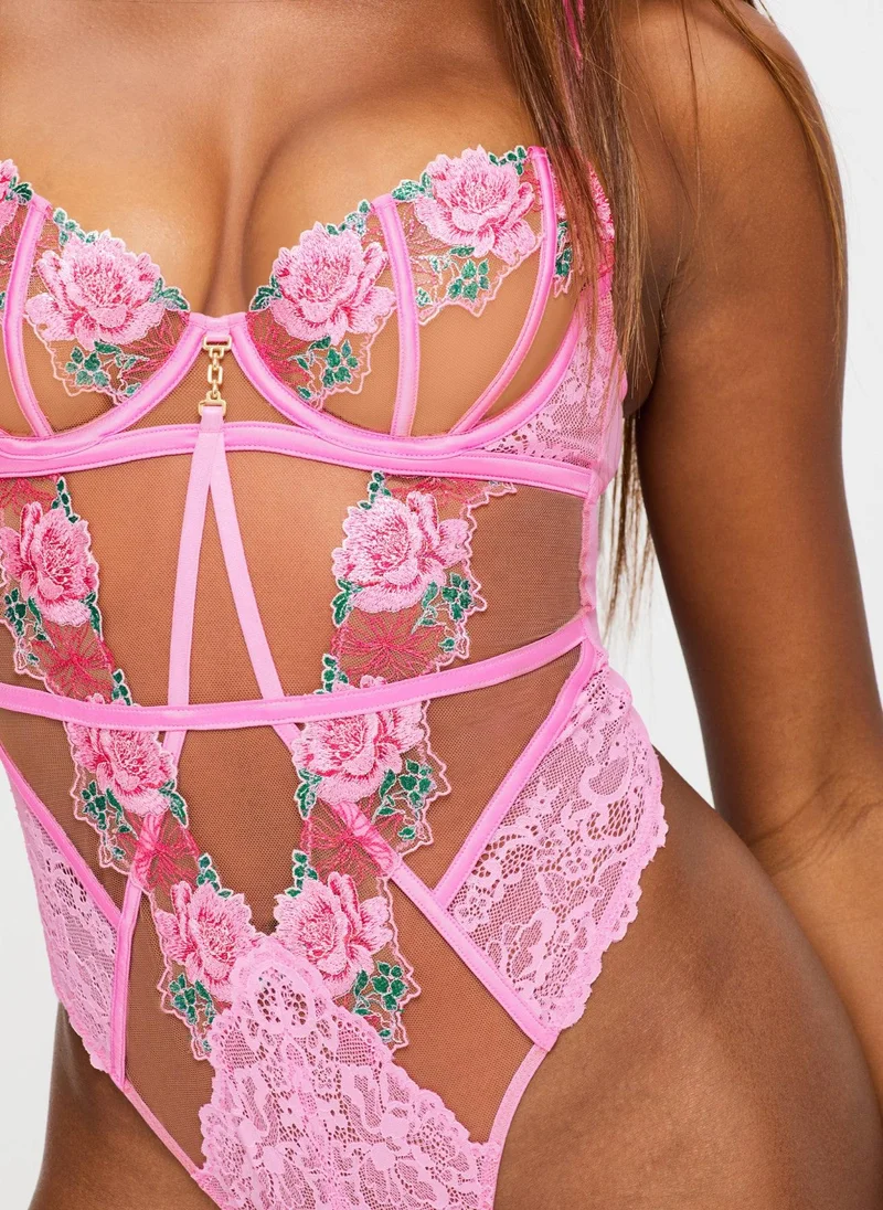 Ann Summers Pale Pink Ann Summers Caged Rose Non Padded Body for Women | Best Price UAE