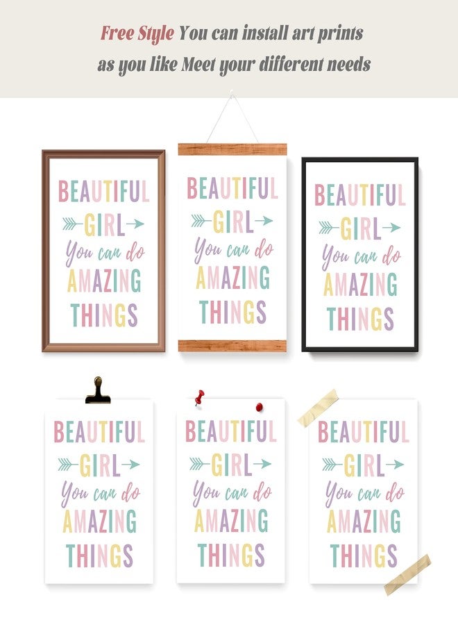 LARTSFRO Boho Pastel Rainbow Sunshine Inspirational Nursery Wall Art Prints Set of 4, Baby Girl Room Decor, Positive Affirmations Artwork Posters Wall Decor for Girls Nursery Room, 8x10 Unframed - Image 4
