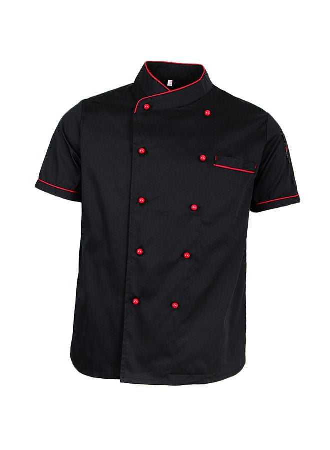 NIBEMINENT Short Sleeve Chef Jacket Black  - Image 1