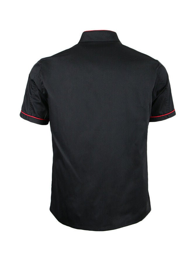 NIBEMINENT Short Sleeve Chef Jacket Black  - Image 2