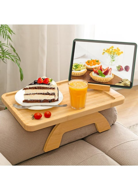 طاولة بذراع الأريكة، صوفا مشبك على صينية مسند الذراع، طاولة بذراع الأريكة مع حامل هاتف، طاولة أريكة لغرفة المعيشة وغرفة النوم، طاولة صينية تلفاز لتناول الطعام والشراب