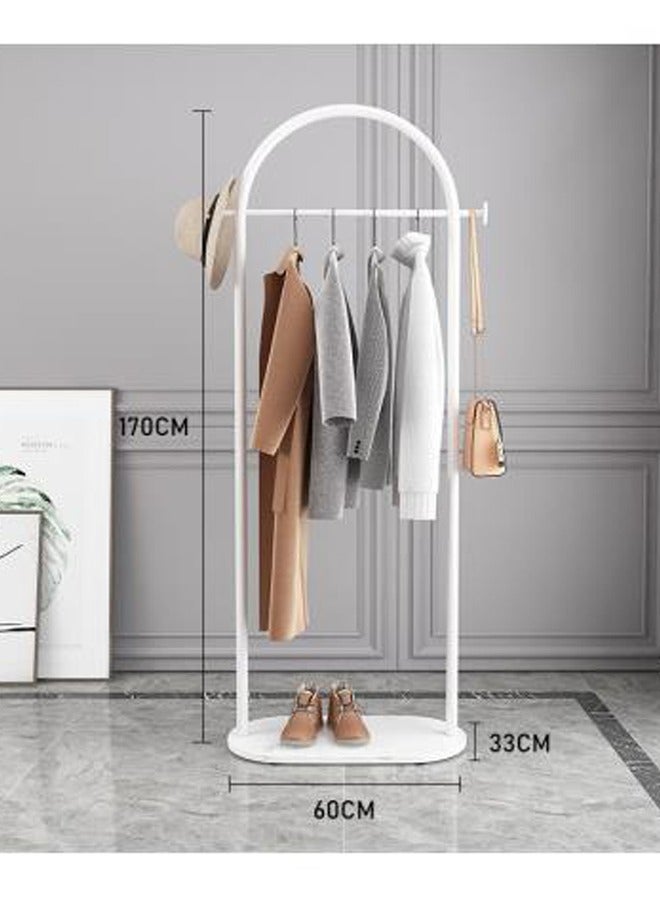 Y&D Coat rack Fashionable and Versatile Coat Rack and Clothes Hanger Stand Half-Round Shape, Multi-Functional- Arch-Shaped Metal Coat Hanger, 170*60cm, for a Sleek and Organized Living Space(White) - Image 4