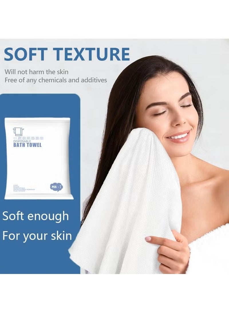 4-Piece Individually Wrapped Disposable Bath Towel and Washcloth Set Travel essentials, includes 4 washcloths and 4 bath towels. - Image 5