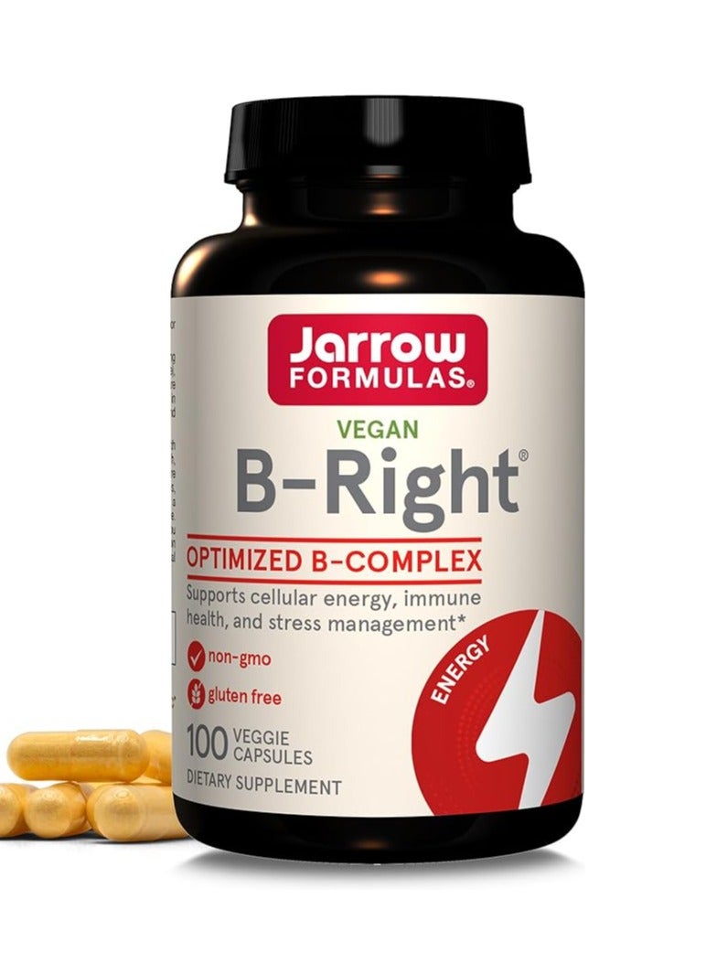 جارو فورملاز B-Right الأمثل لإدارة الإجهاد B-Complex يدعم 100 كبسولة نباتية