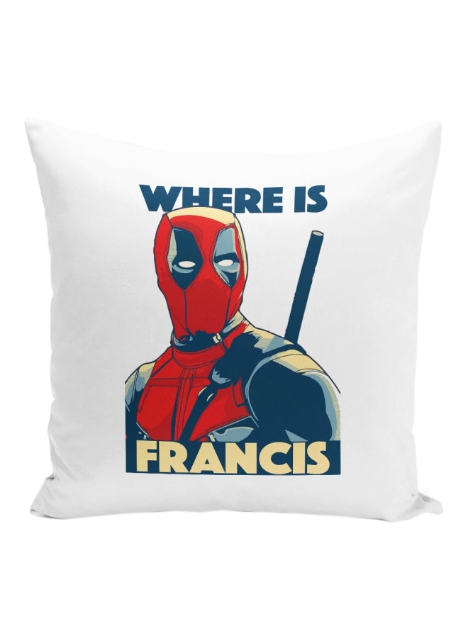 ستود وسادة زينة مطبوع عليها شخصية Deadpool أبيض/أحمر/أزرق 16x16بوصة  - Image 1