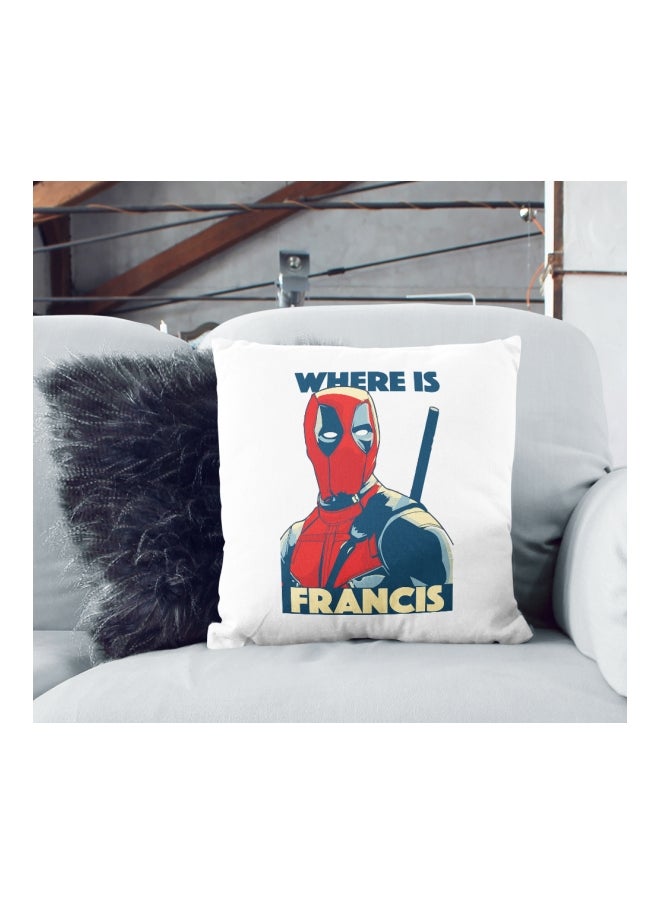ستود وسادة زينة مطبوع عليها شخصية Deadpool أبيض/أحمر/أزرق 16x16بوصة  - Image 2