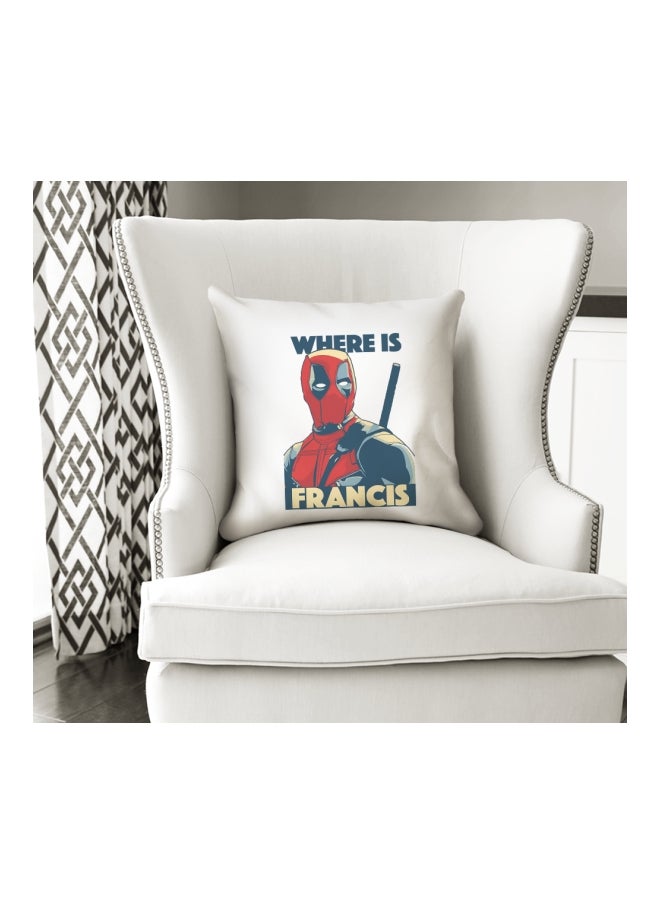 ستود وسادة زينة مطبوع عليها شخصية Deadpool أبيض/أحمر/أزرق 16x16بوصة  - Image 3