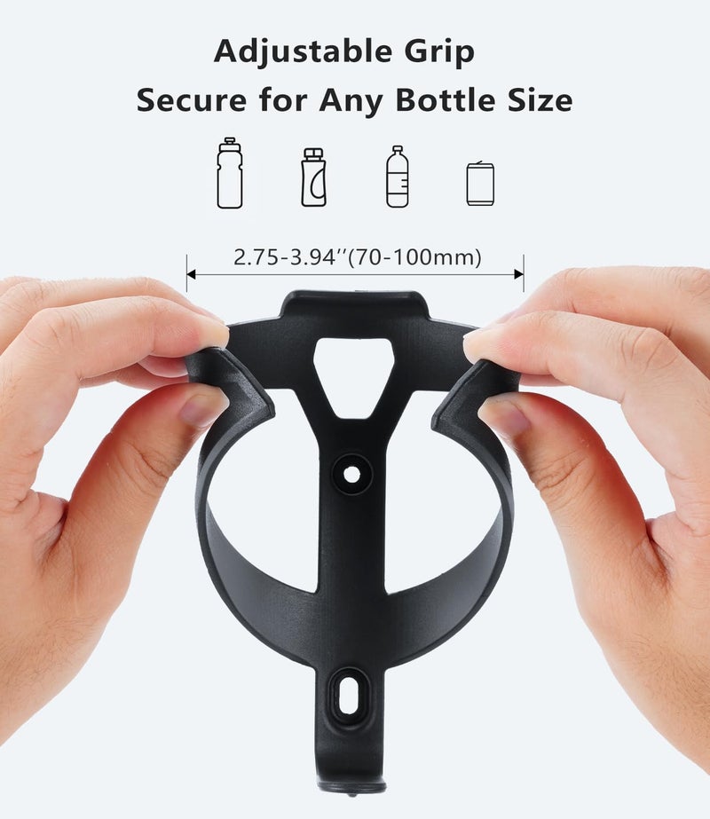LULUMONIA Bike Water Bottle Holder - 1.3 Oz Ultralight & Sturdy Bike Cup Holder, Bicycle Drink Cage, Cycling Bike Water Bottle Cage with Screw Tool, for 2.75-3.94" Bottles Bike Accessories - Image 3