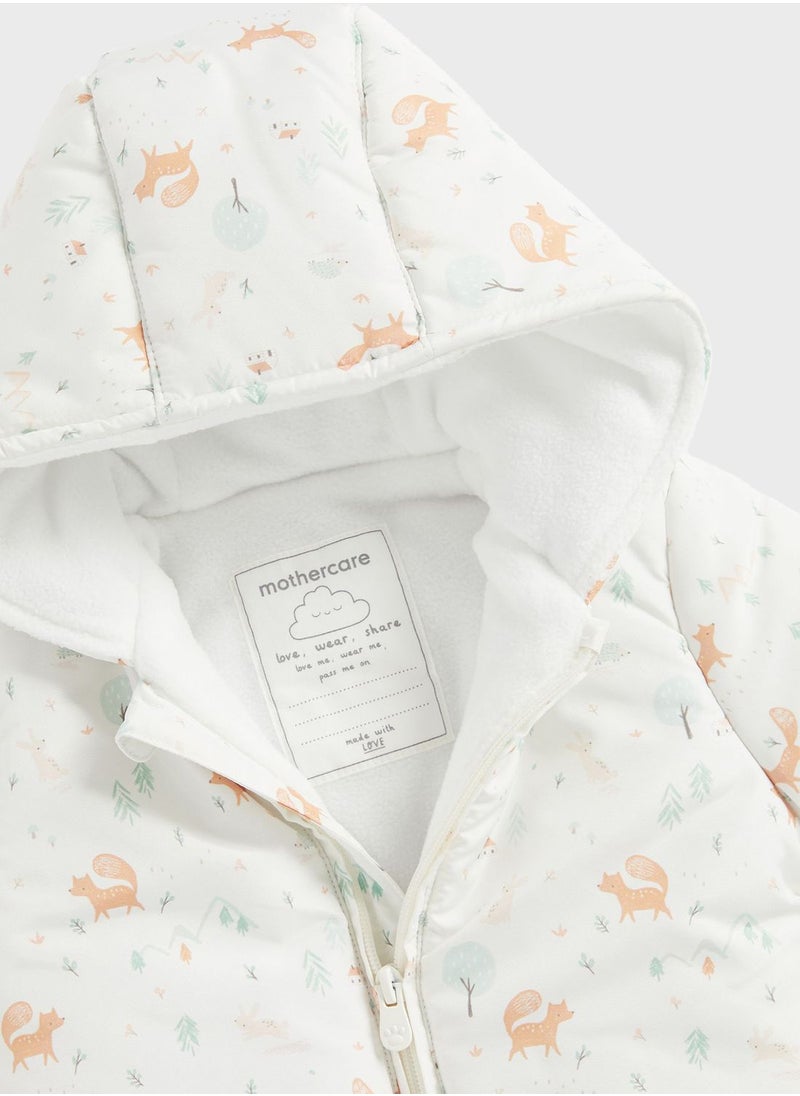 mothercare - Infant Aop Snowsuit - Image 1