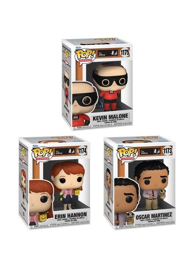 Funko Tv: Pop! The Office Collectors Set 4 Erin With Happy Box & Champagne Kevin As Dunder Mifflin Superhero Oscar With Scarecrow Doll  - Image 3