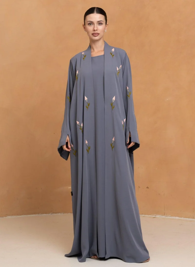 Meem by Mariyah  Front open abaya with sheila for Women | Best Price UAE