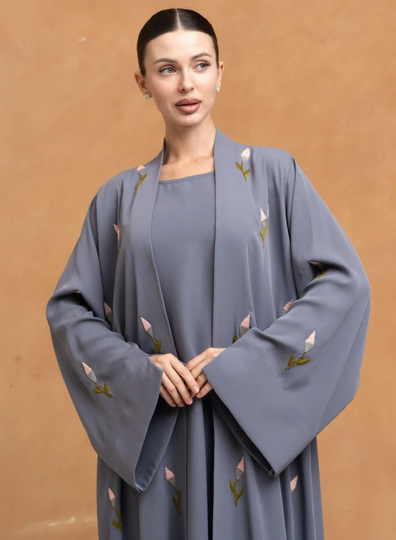 Meem by Mariyah  Front open abaya with sheila for Women | Best Price UAE