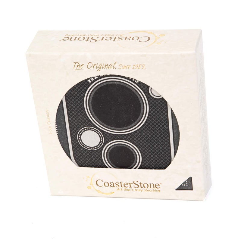 CoasterStone Absorbent Coasters  ""Vintage Cameras"" (Set of 4)  4-1/4""  Multicolor - Image 3