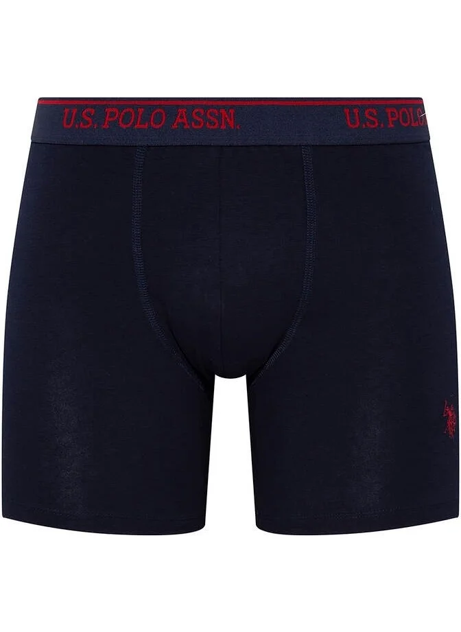 يو اس بولو اسن Men's 3-Pack Boxer Set Red-Gray Melange-Navy Blue
