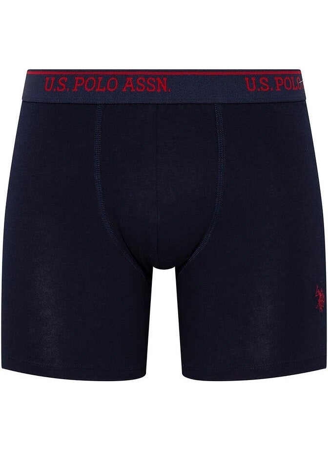 U.S. Polo Assn. - Men's 3-Pack Boxer Set Red-Gray Melange-Navy Blue - Image 1