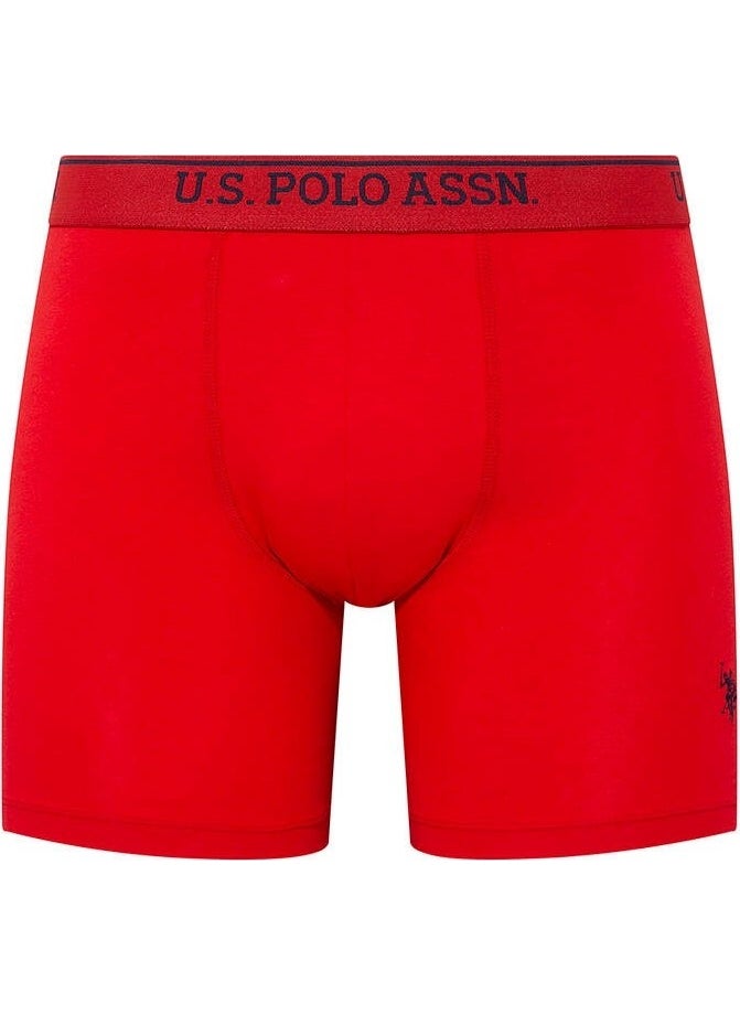 U.S. Polo Assn. - Men's 3-Pack Boxer Set Red-Gray Melange-Navy Blue - Image 1