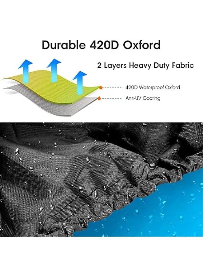 Generic Kayak Cover 420D Thicken Waterproof for Outdoor Storage, Dust Cover-UV Sunblock Shield Protector Kayak Canoe Cockpit Accessories for Indoor/Outdoor Storage  - Image 3