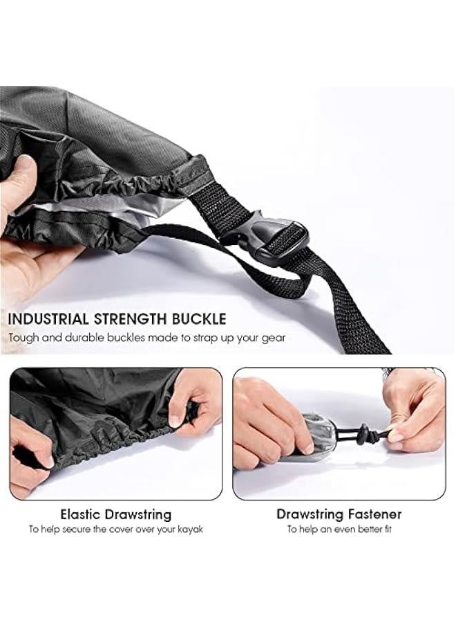 Generic Kayak Cover 420D Thicken Waterproof for Outdoor Storage, Dust Cover-UV Sunblock Shield Protector Kayak Canoe Cockpit Accessories for Indoor/Outdoor Storage  - Image 5