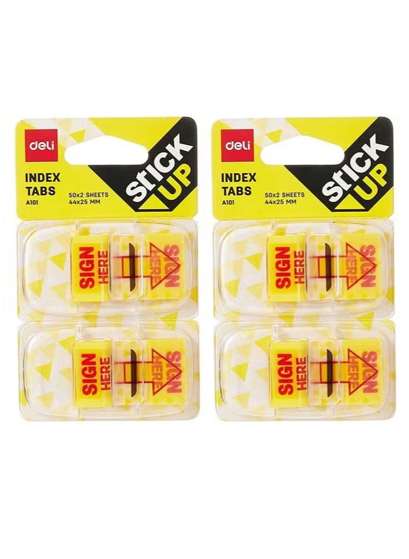 Deli 2-Pack Sign Here Sticker Multicolour - Image 1