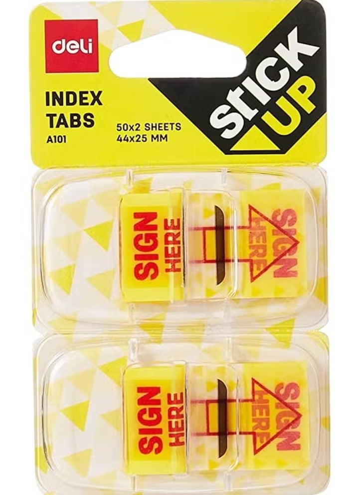 Deli 2-Pack Sign Here Sticker Multicolour - Image 2